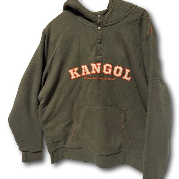 Kangol Workwear Sherpa Lined Waffle Hoodie Deep Depth Size: L NWT - Picture 1 of 4